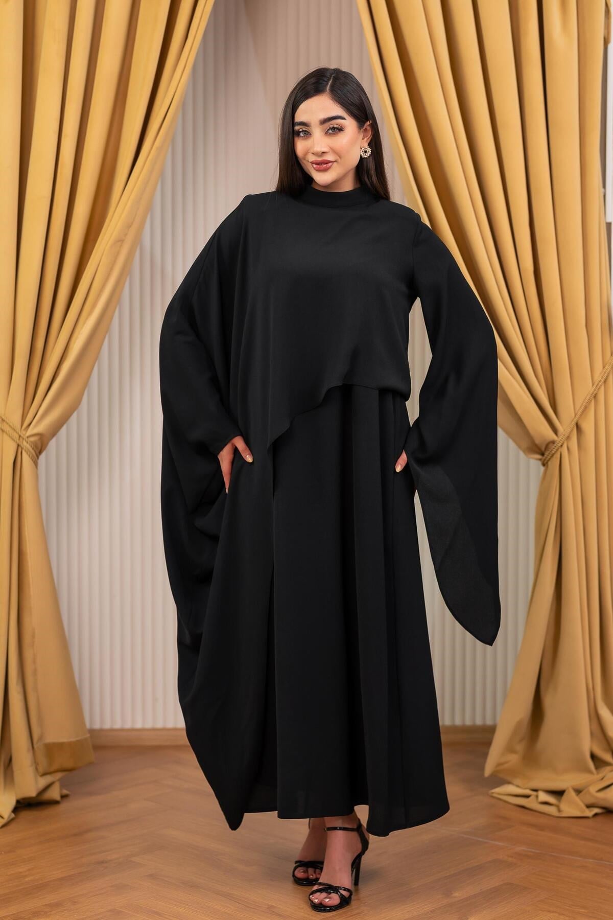 Tunik Elbise İkili Takım Siyah