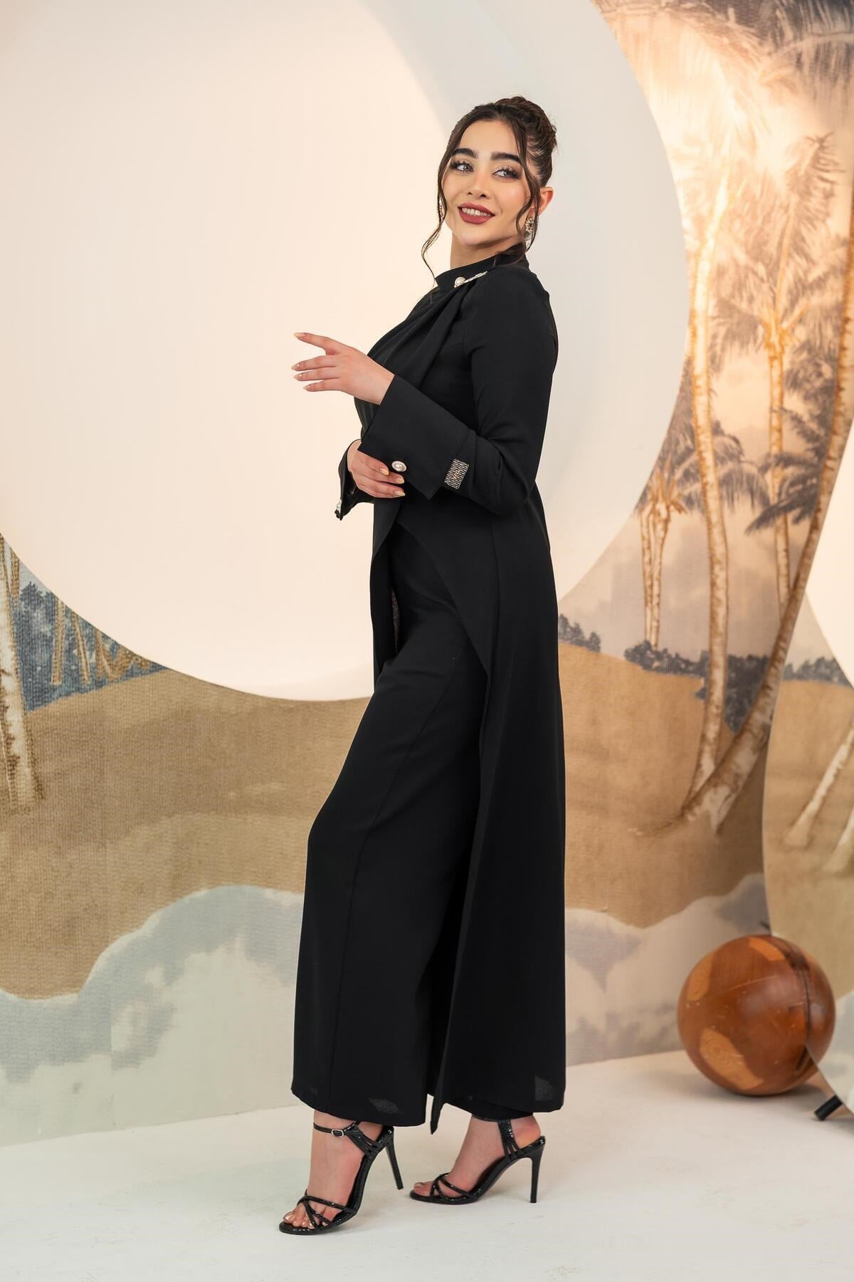 Tunik Pantolon İkili Takım Siyah