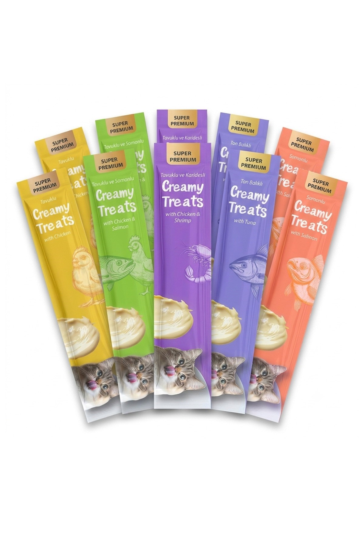  Royal Pet Krema Kedi Ödül Maması Karışık Paket 14 gr x 25 Adet