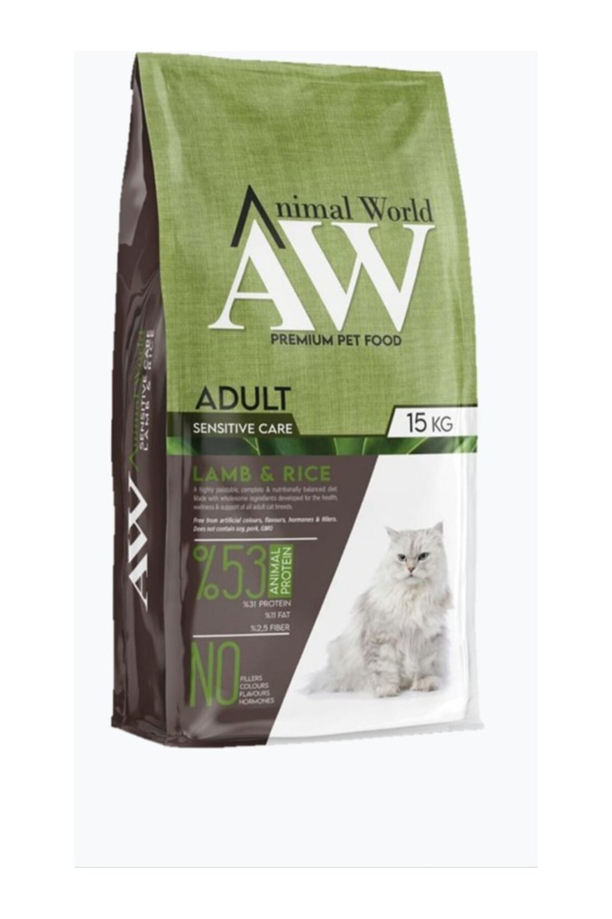 Animal World Kuzu Etli Yetişkin Kedi Maması 15 kg