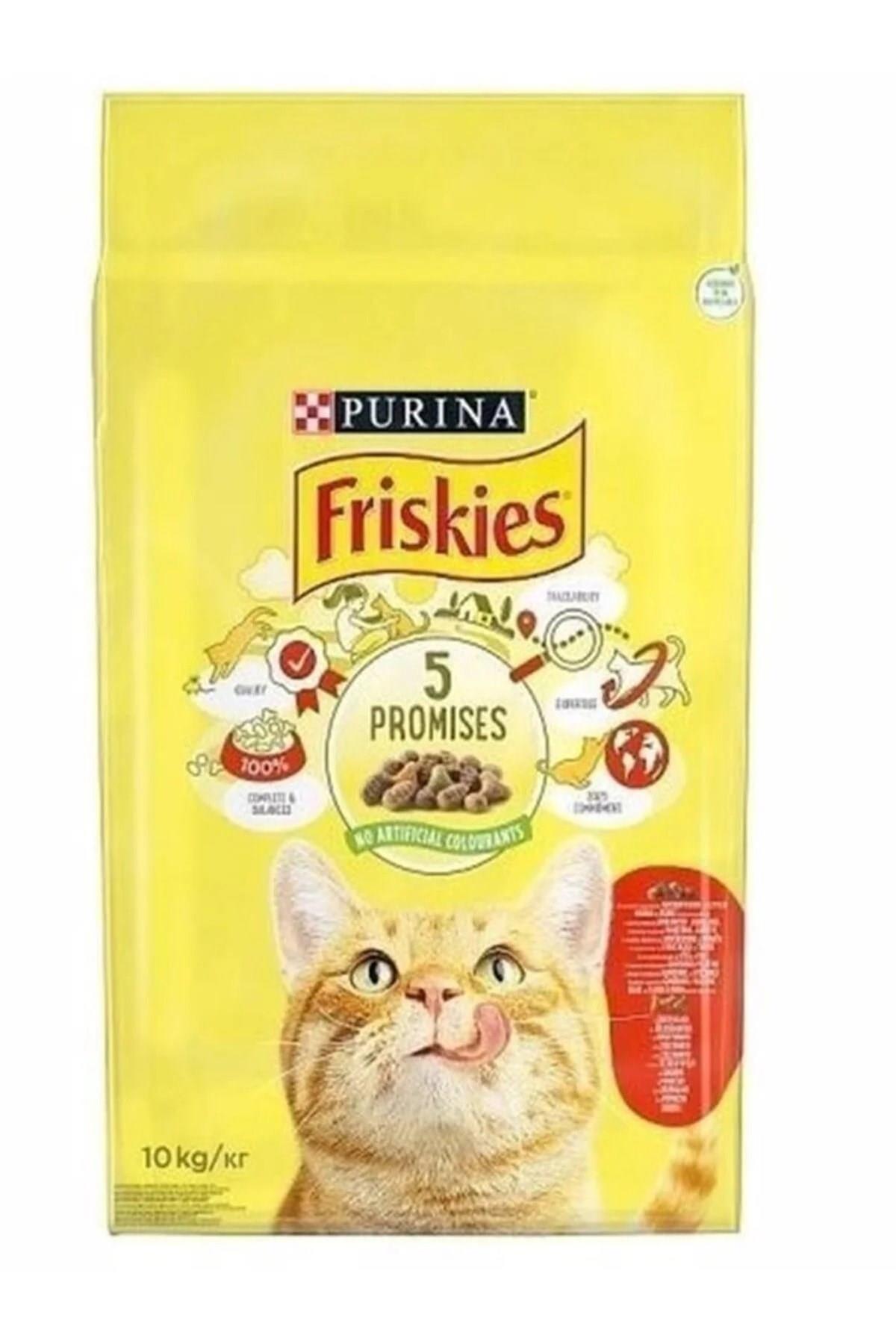 Friskies Etli Tavuklu Ve Sebzeli Yetişkin Kedi Maması 10 Kg