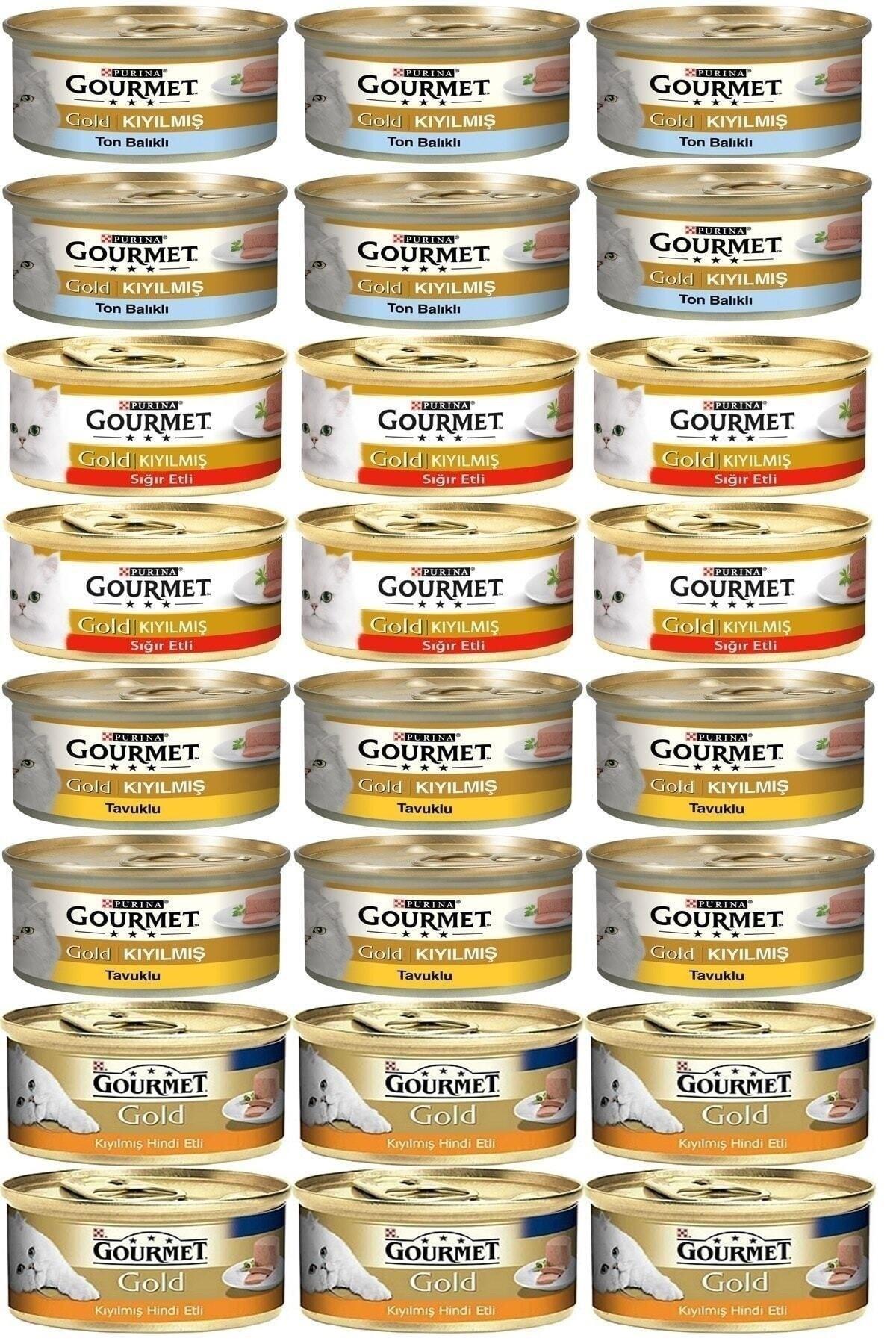 Gourmet Gold Karışık Kıyılmış Konserve Yetişkin Kedi Yaş Maması 24 X 85 G