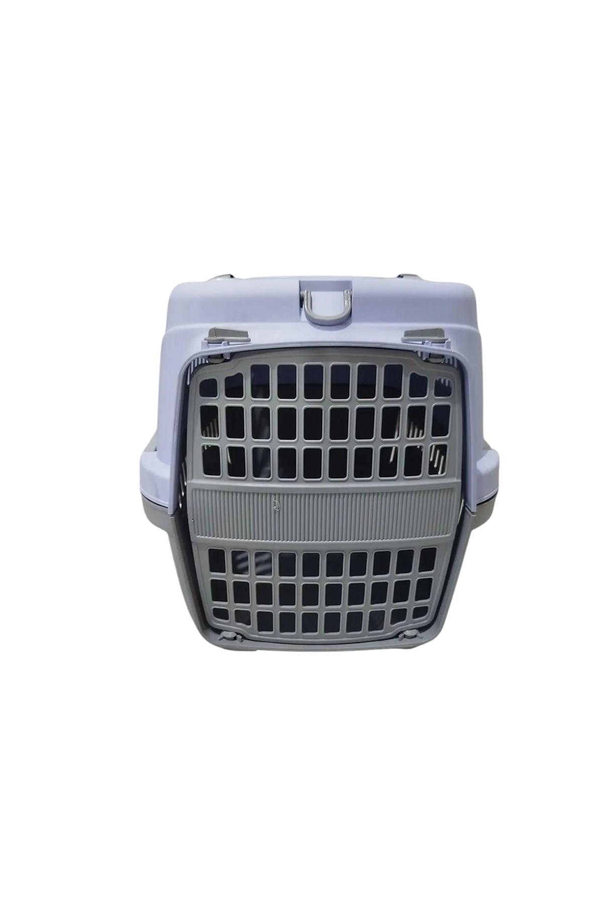Pribor HZ-100 Kedi Köpek Evcil Hayvan Taşıma Çantası Box Orta Boy Çok Fonksiyonlu Lila Gri