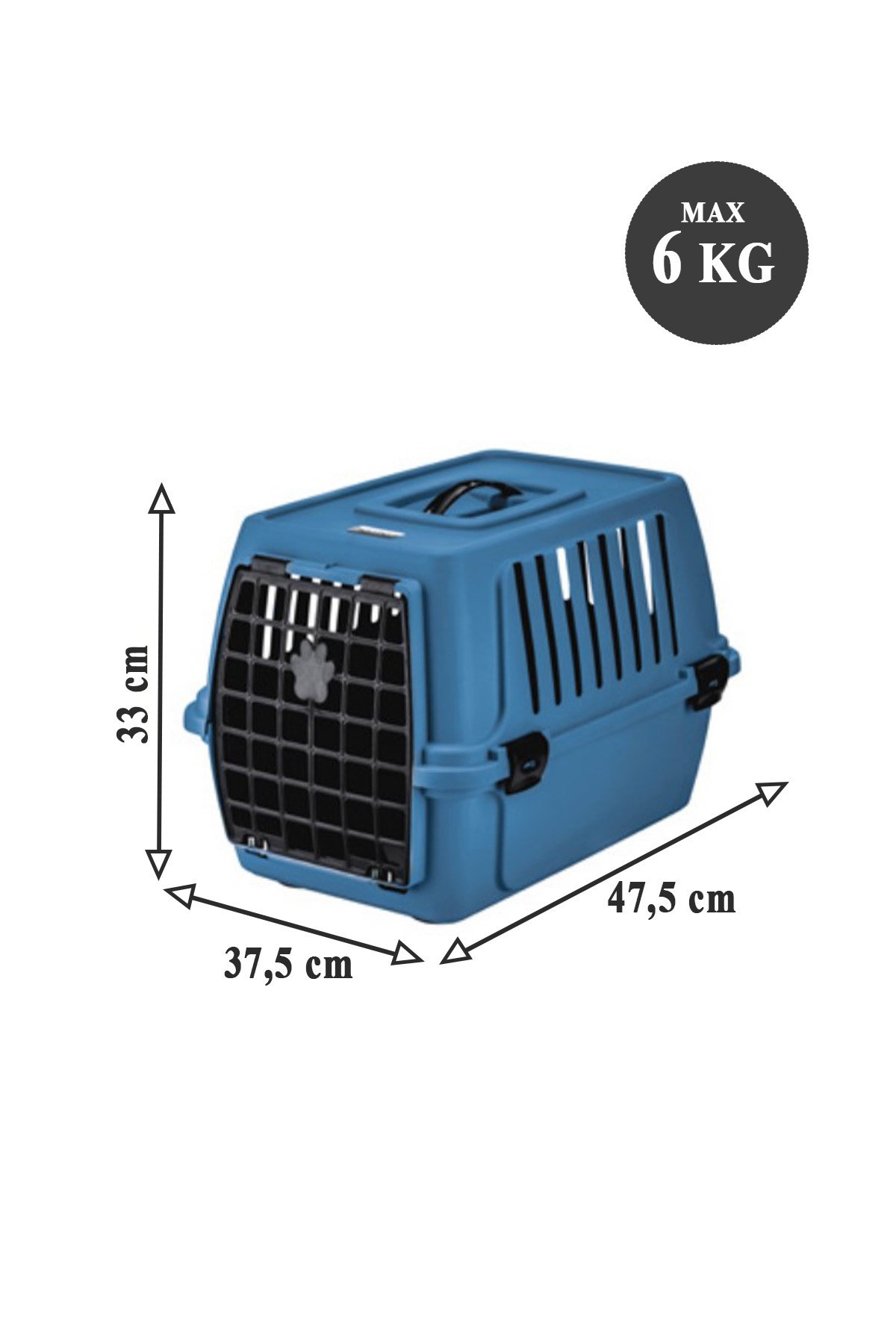 Pribor Kedi Köpek Evcil Hayvan Taşıma Çantası 47,5 x 33,5 x 33 cm Lacivert