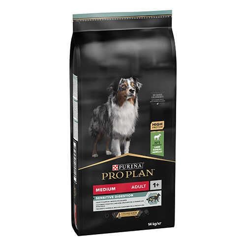 Pro Plan Kuzu Etli ve Pirinçli Hassas Sindirimli Orta Irk Yetişkin Köpek Maması 14 KG