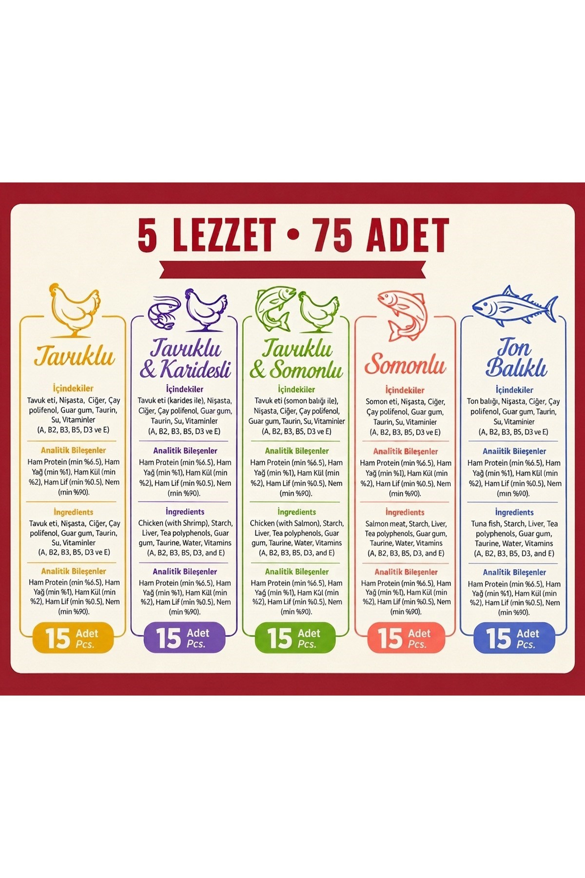 Royal Pet Krema Kedi Ödül Maması Karışık Paket 14 gr x 75 Adet