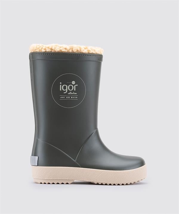23K.IGR.W10293.IGR042İgor Kışlık Çocuk Splash Dk Borreguıto Kaki-Beige Kar Botu