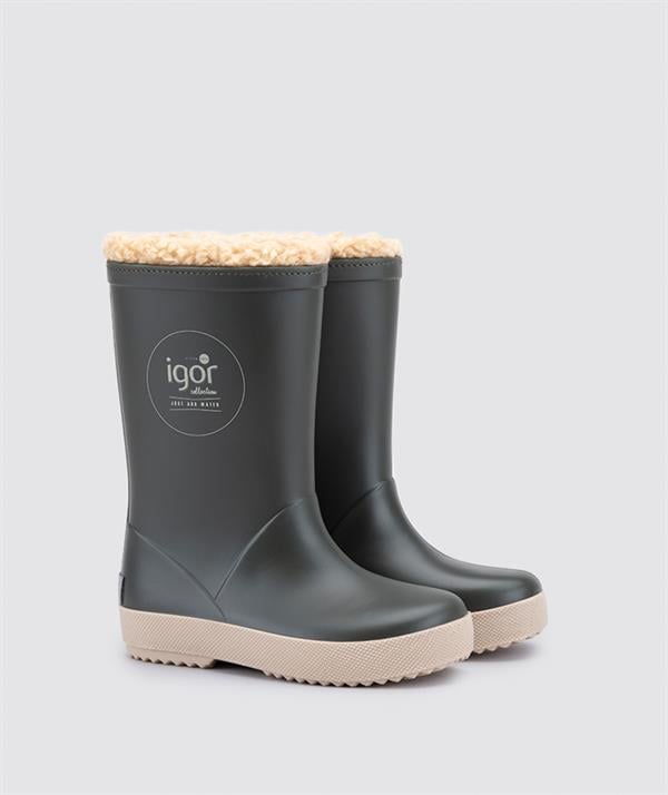 23K.IGR.W10293.IGR042İgor Kışlık Çocuk Splash Dk Borreguıto Kaki-Beige Kar Botu