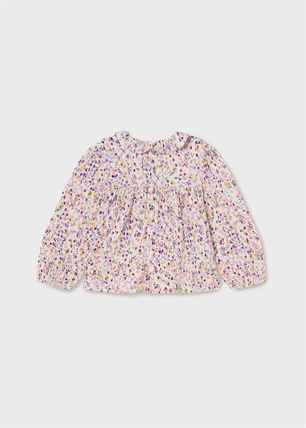 23K.MYR.02167.021Mayoral Kız Bebek Baskılı Fırfır Yakalı Bluz