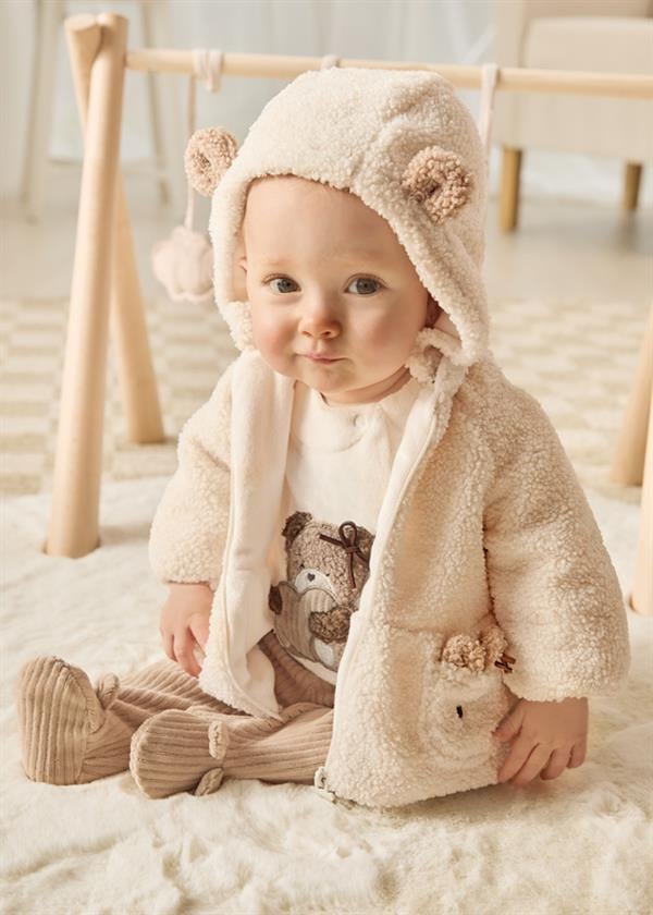 23K.MYR.02403.034Mayoral Yenidoğan Kız Kulaklı Peluş Ceket