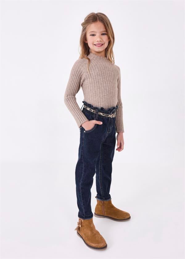 23K.MYR.04501.088Mayoral Kız Çocuk Beli Lastikli Denim Pantolon