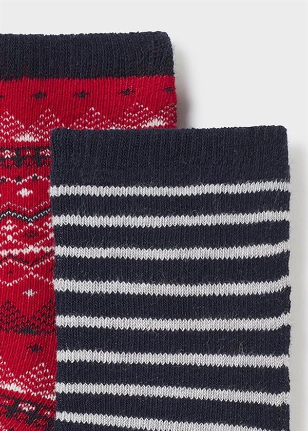 23K.MYR.10524.010Mayoral Erkek Bebek Desenli 2'Li Çorap