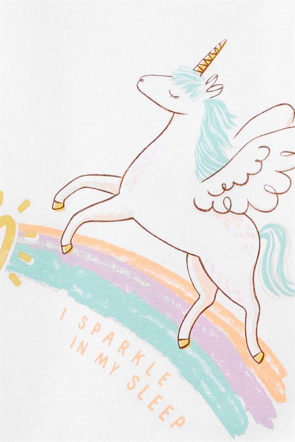 23Y.CRT.1O838510Carters Kız Bebek Unicorn Desenli 4'Lü Pijama Takımı