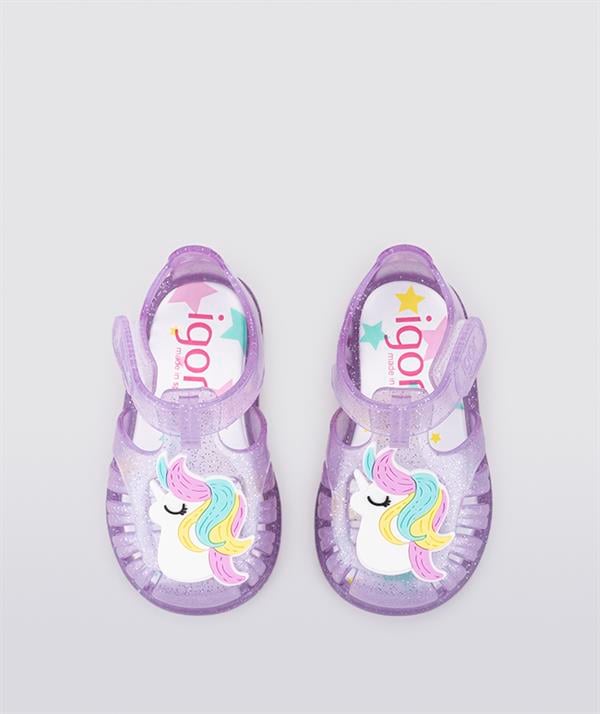 23Y.IGR.S10309.IGR212İgor Yazlık Çocuk Tobby Gloss Unıcornıo Sandalet Malva Glitter