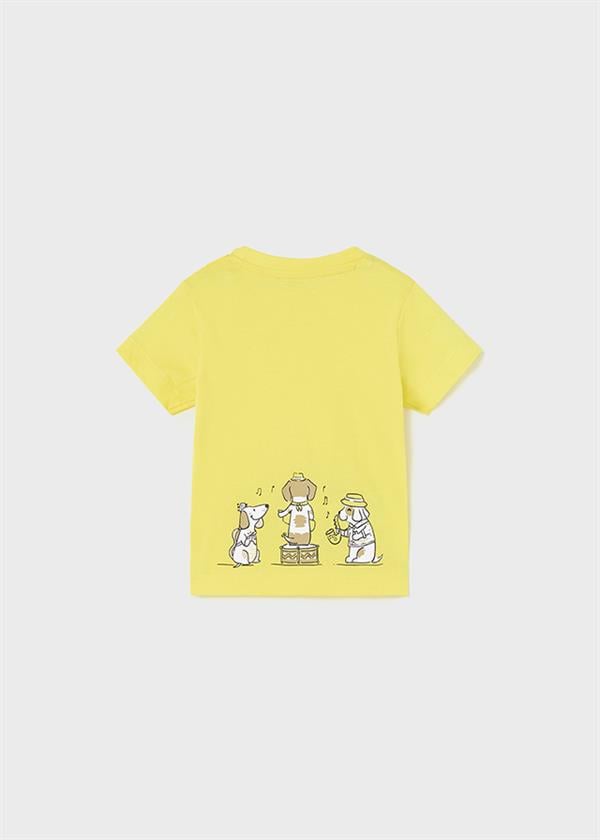 23Y.MYR.01017.029Mayoral Erkek Bebek Köpek Detaylı Kısa Kollu Tshirt