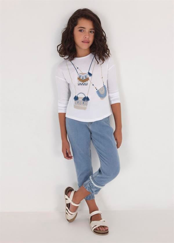 23Y.MYR.06580.085Mayoral Kız Denim Pantolon