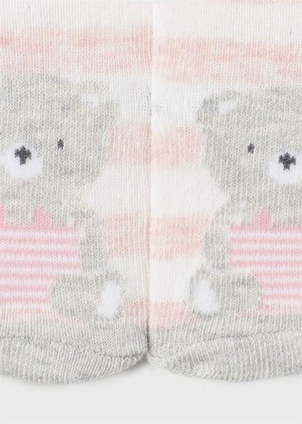 23Y.MYR.09589.048Mayoral Yenidoğan Kız Ayıcık Desenli Kısa Çorap