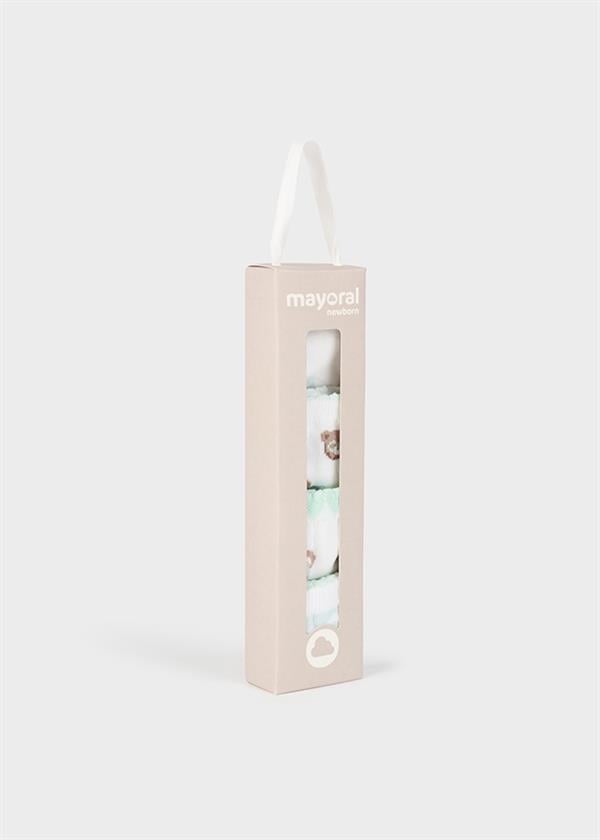 23Y.MYR.09592.051Mayoral Yenidoğan Kız Ayıcık Desenli 4'Lü Kısa Çorap