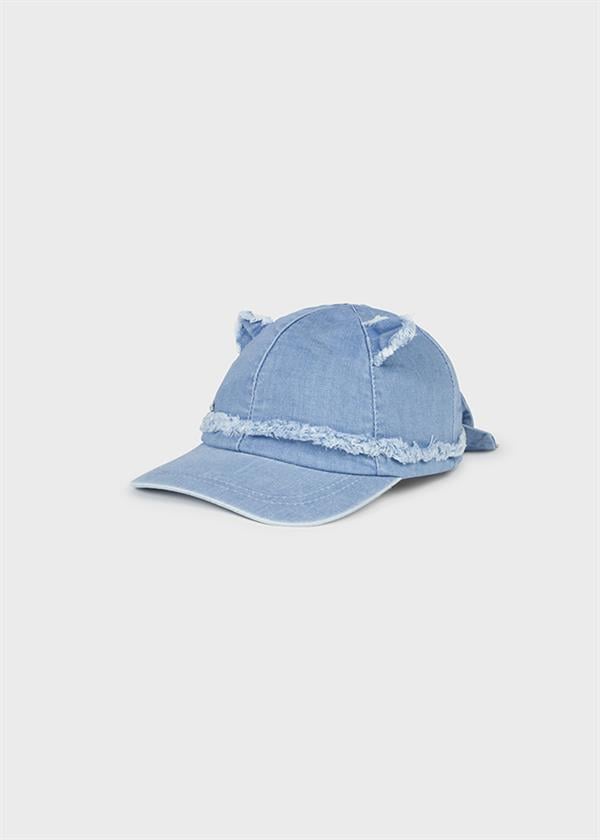 23Y.MYR.10417.058Mayoral Kız Bebek Kulaklı Denim Kep