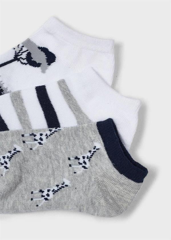 23Y.MYR.10465.012Mayoral Erkek Çocuk Zürafa Desenli 3'Lü Patik Çorap