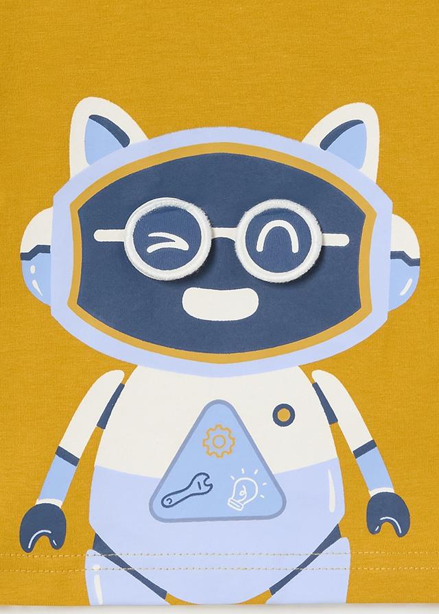 24K.MYR.02040.010Mayoral Erkek Bebek Robot Kedi Baskılı Uzun Kollu Tshirt