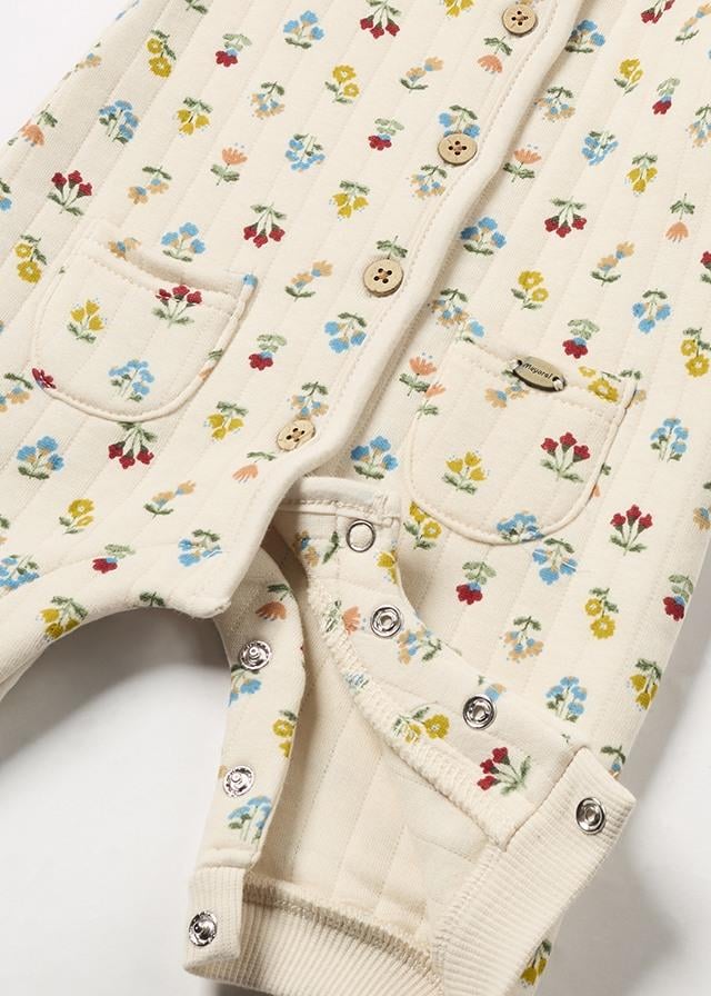 24K.MYR.02601.002Mayoral Yenidoğan Kız Düğme Detaylı Dolgulu Tulum