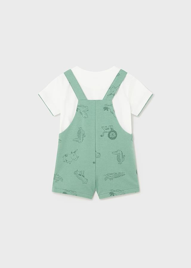 24Y.MYR.01652.052Mayoral Erkek Bebek Timsah Desenli 2'Li Salopet Takım