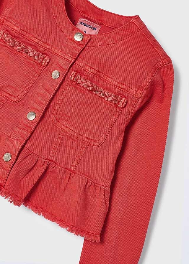 24Y.MYR.03473.046Mayoral Kız Çocuk Cep Detaylı Gabardin Ceket