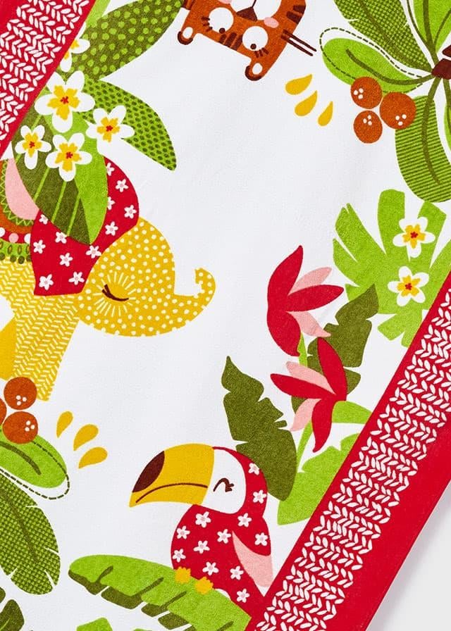 24Y.MYR.10742.010Mayoral Kız Çocuk Orman Desenli Plaj Havlusu