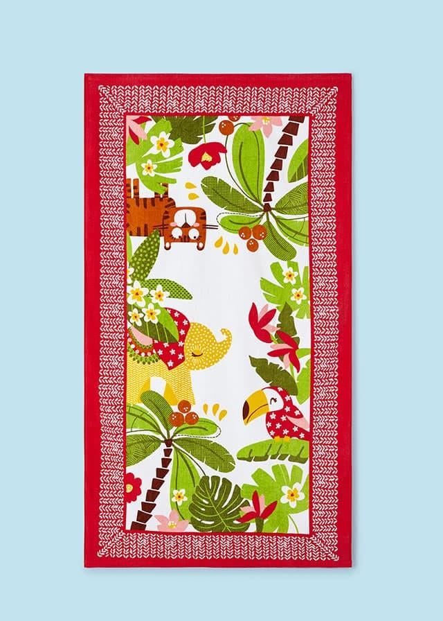 24Y.MYR.10742.010Mayoral Kız Çocuk Orman Desenli Plaj Havlusu