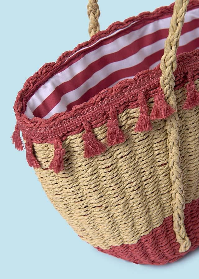 24Y.MYR.10748.064Mayoral Kız Askılı Hasır Çanta