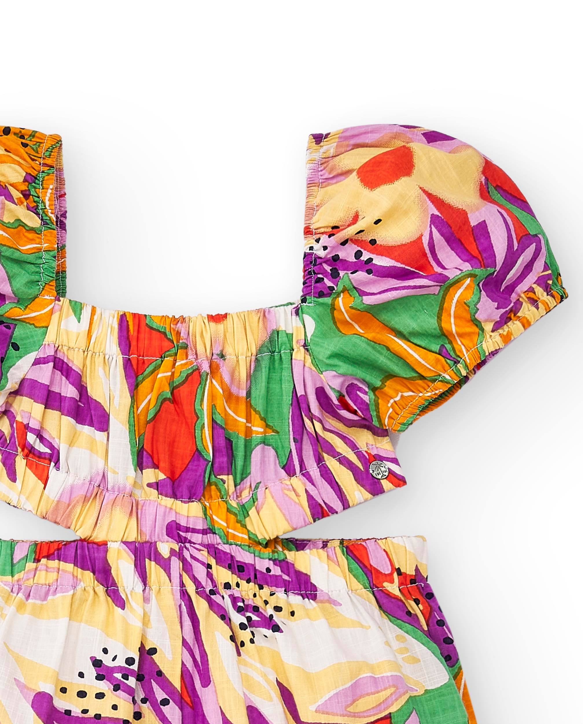 24Y.TUC.11367793Tuc Tuc Kız Çocuk Çiçek Desenli Tulum