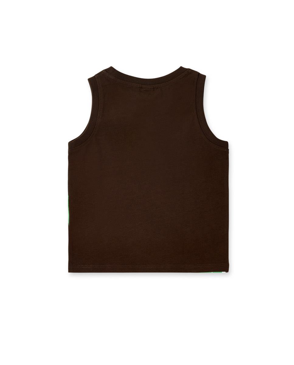 24Y.TUC.11369935Tuc Tuc Bebek Maymun Desenli Kolsuz Tshirt