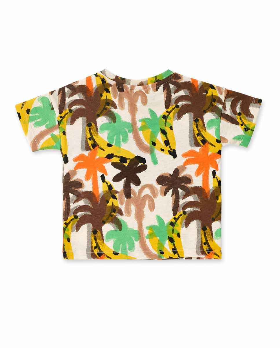 24Y.TUC.11369939Tuc Tuc Bebek Palmiye Desenli Kısa Kol Tshirt