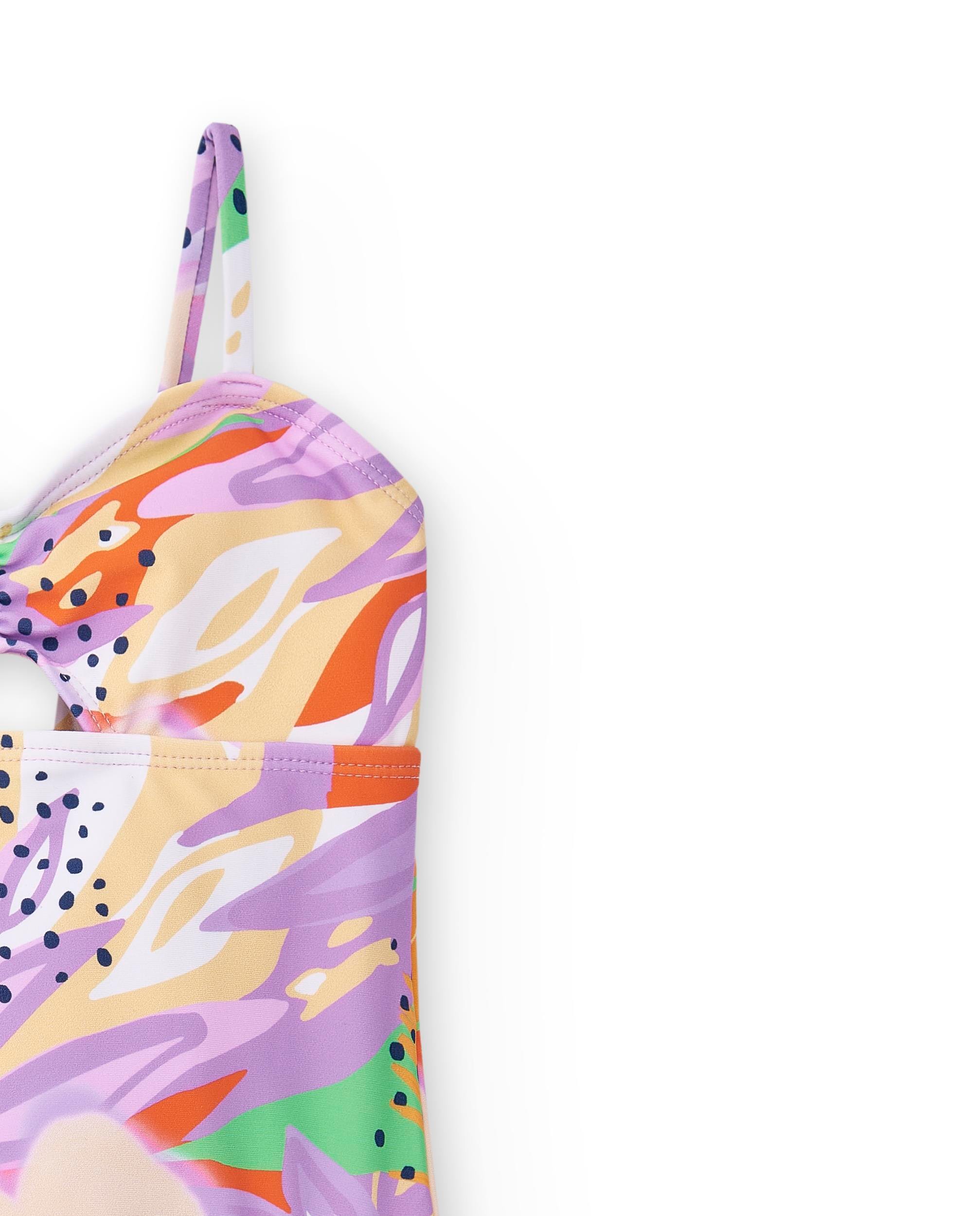 24Y.TUC.11367775Tuc Tuc Kız Çocuk Çiçek Desenli Mayo