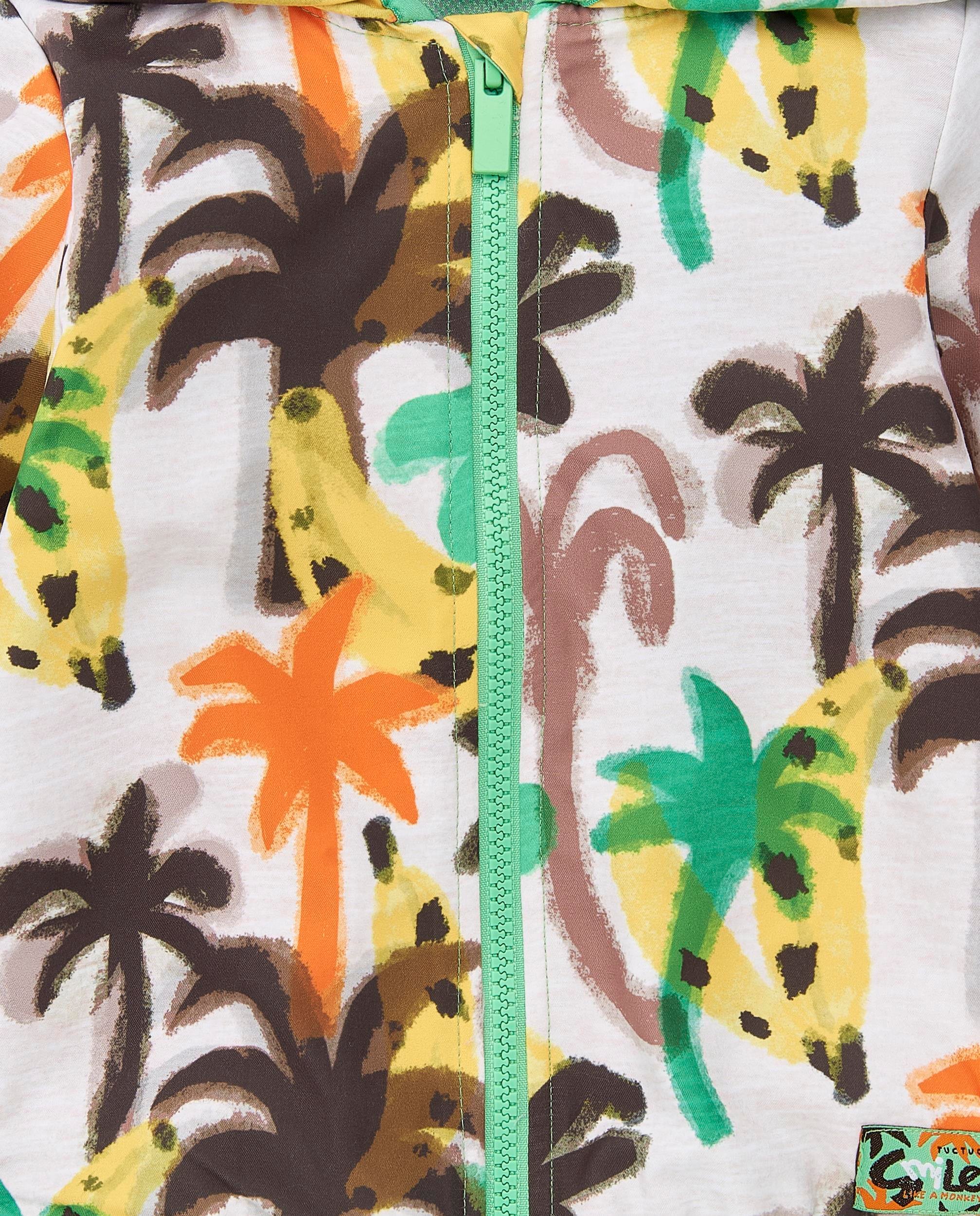 24Y.TUC.11369949Tuc Tuc Bebek Palmiye Desenli Yağmurluk