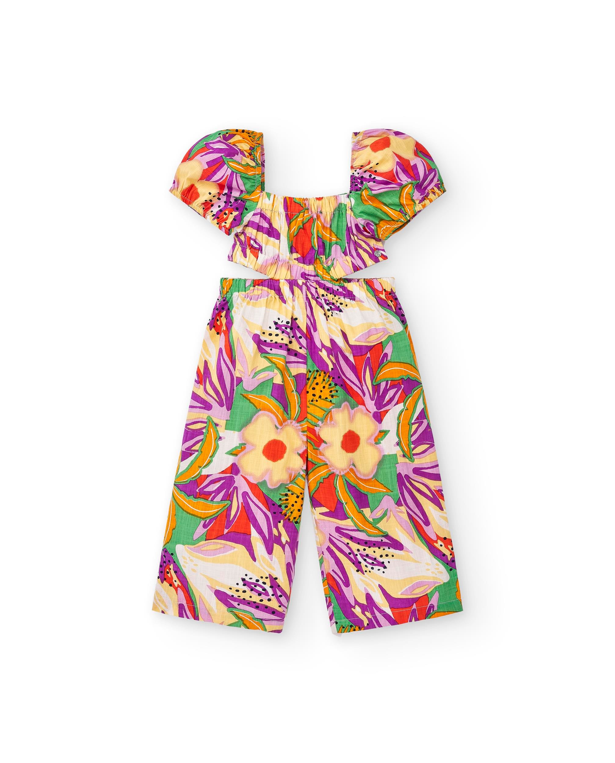 24Y.TUC.11367793Tuc Tuc Kız Çocuk Çiçek Desenli Tulum