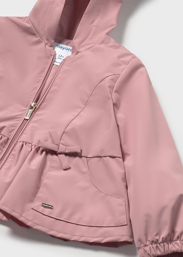 25Y.MYR.01465.058Mayoral Kız Bebek Fiyonk Detaylı Kapüşonlu Rüzgarlık