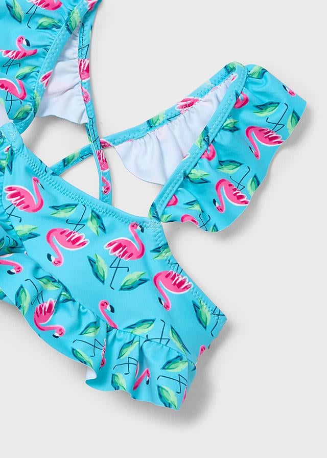 25Y.MYR.03714.075Mayoral Kız Çocuk Flamingo Desenli Bikini Takımı
