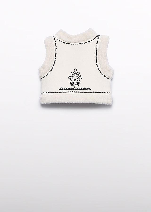 26K.ABL.05838.003Abel Lula Kız Çocuk Etnik Desenli Kürk Yelek