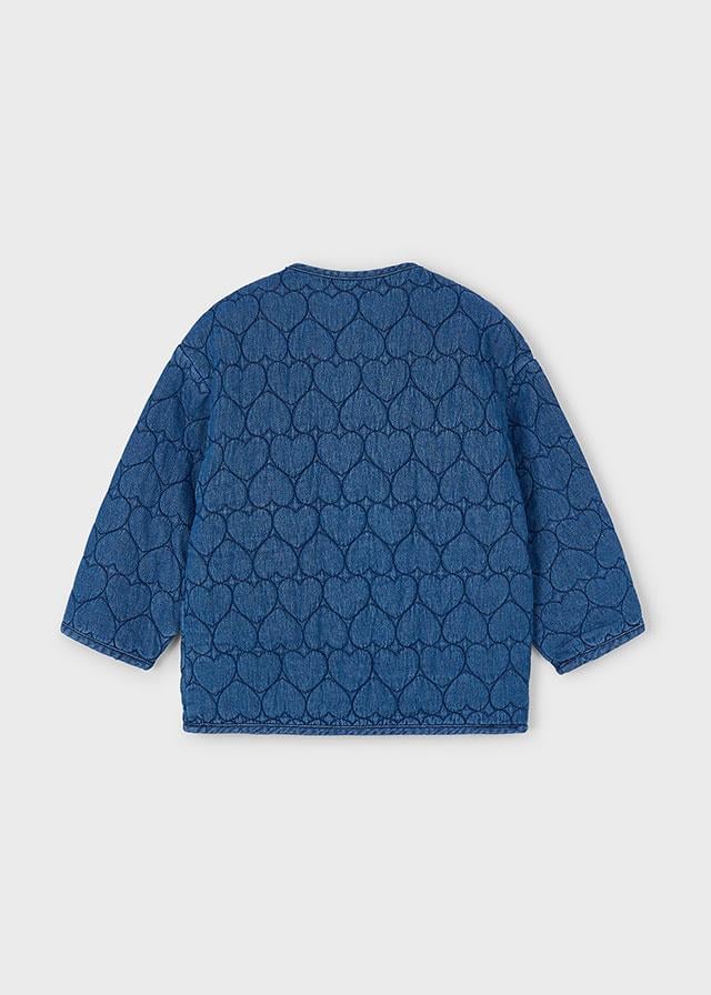 26K.MYR.04442.05Mayoral Kız Çocuk Kalp Desenli Denim Ceket