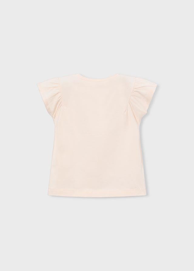 26Y.MYR.03007.080Mayoral Kız Çocuk Fırfır Kollu Çizme Baskılı Tshirt