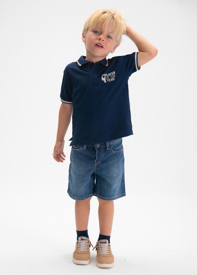 26Y.MYR.03108.061Mayoral Erkek Çocuk Baskılı Polo Yaka Tshirt