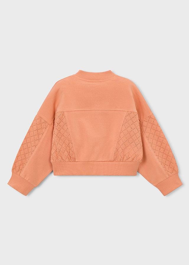 26Y.MYR.03456.035Mayoral Kız Çocuk Kol Detaylı Oversize Pulover