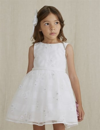 Abel Lula Kız Çocuk Jakarlı Çicek Baskılı Elbise