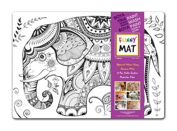Akademi Çocuk Funny Mat Fil Mandala