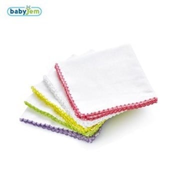 Babyjem 10'Lu Penye Ağız Bezi Beyaz 20*20