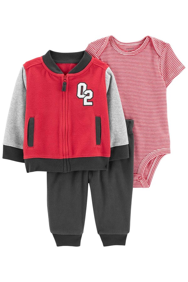 Carters Erkek Bebek Renkli 3'Lü Polar Set