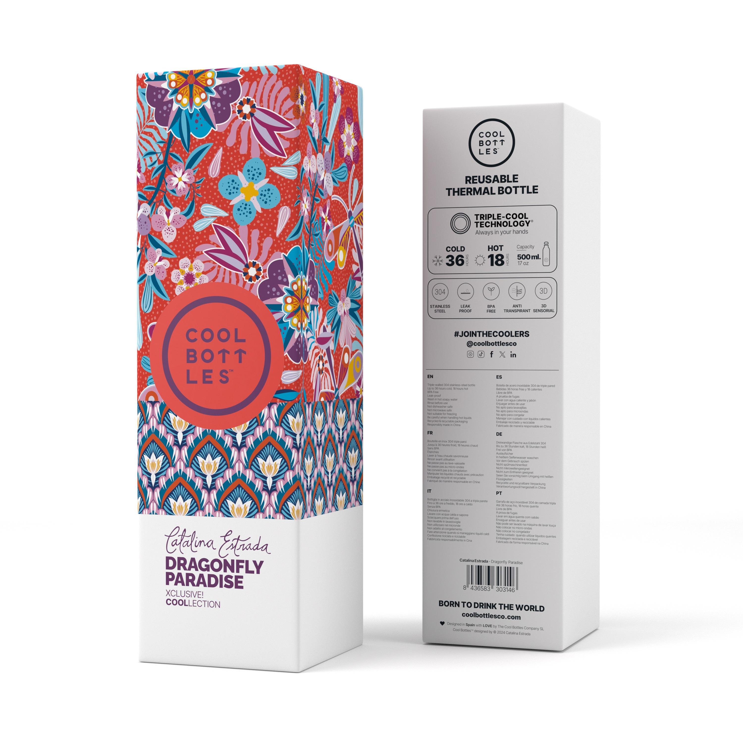 CBB50CEDCool Bottles The Bottle - Dragonfly Paradise 500ml