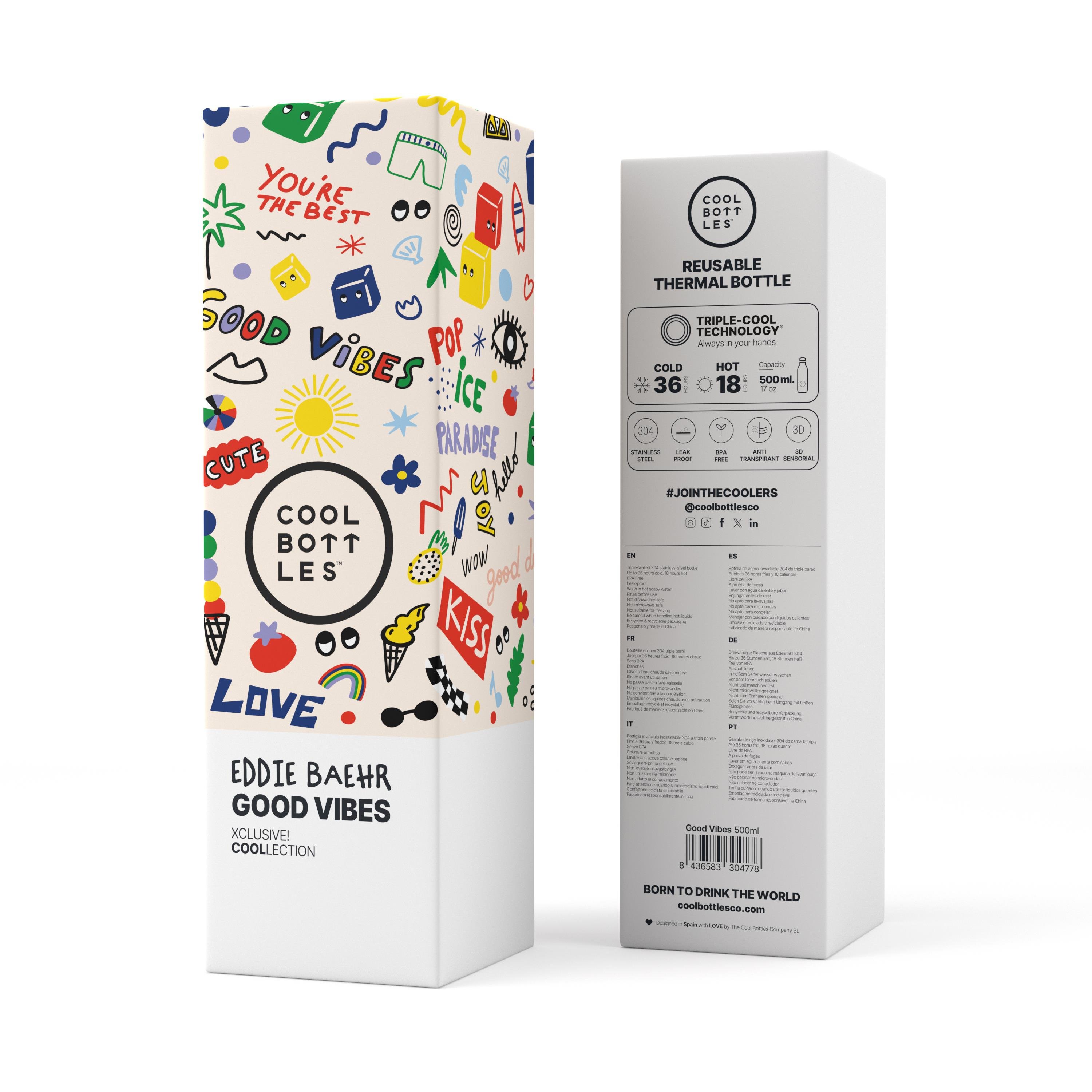 CBB50GVICool Bottles The Bottle - Good Vibes 500ml